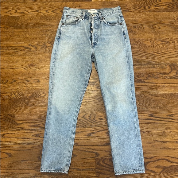 AGOLDE Riley High Rise Straight Riley Jeans size 24 button fly - Picture 2 of 8